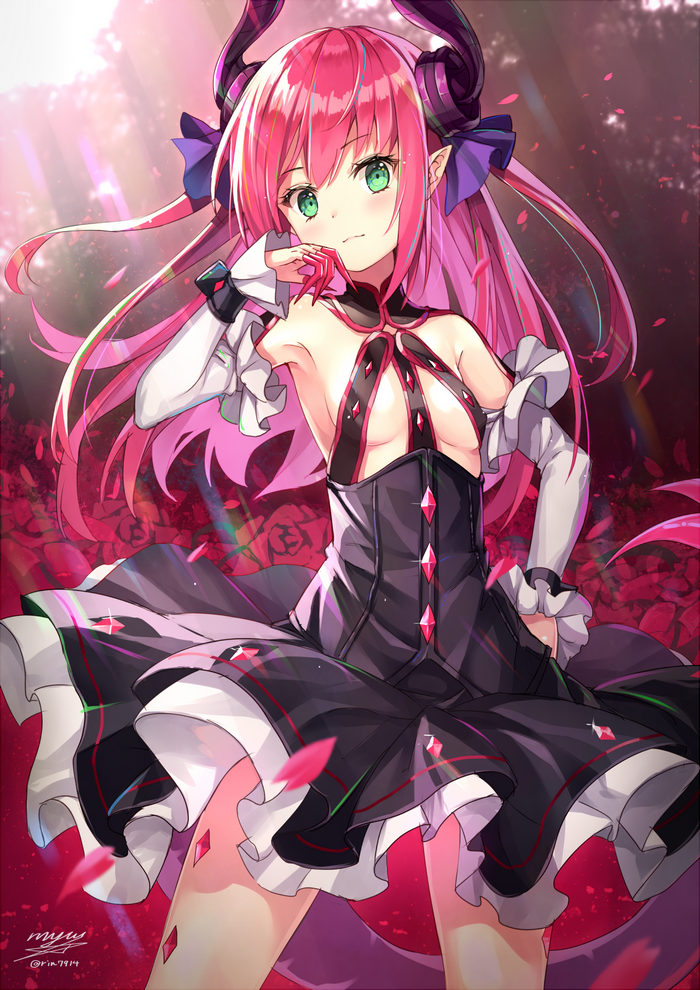 Anime girl with pink hair and horns from Fate/Grand Order