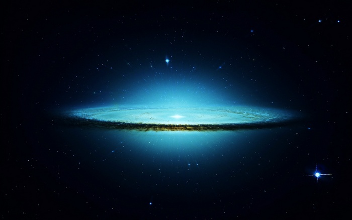 The Sombrero Galaxy in deep space
