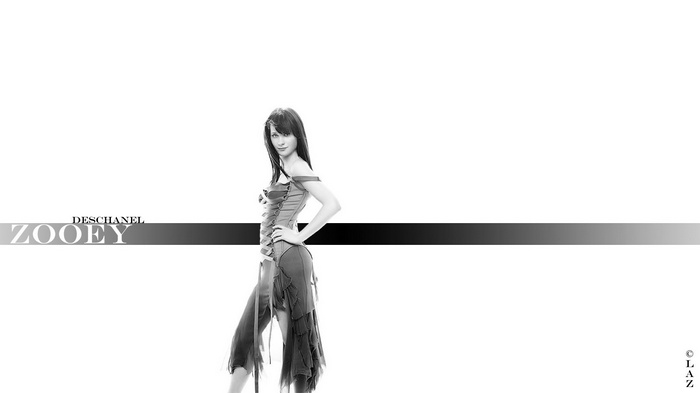 Zooey Deschanel in Monochrome