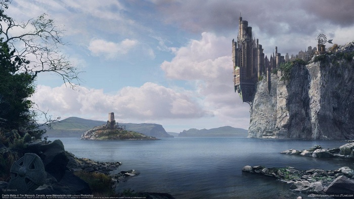 Castle Matte on a cliff overlooking a lake