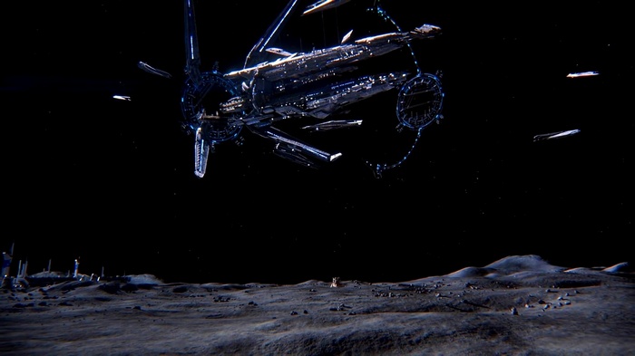 Mass Effect: Andromeda Ark Hyperion spaceship in space