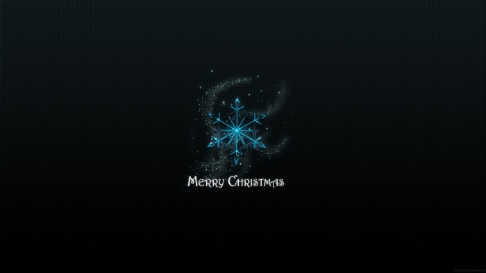 Merry Christmas snowflake on dark background