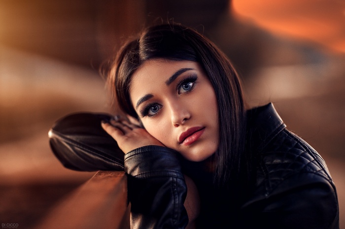 Portrait of a woman with blue eyes by Alessandro Di Cicco