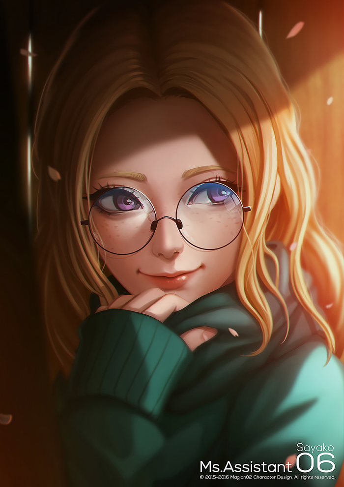 Sayako Ms. Assistant 06 anime girl with glasses
