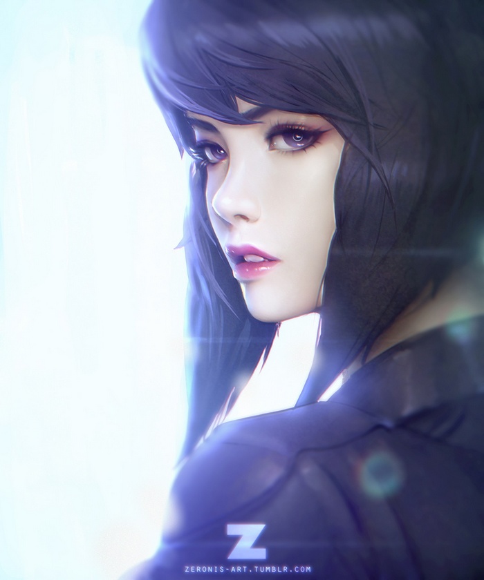 Kusanagi Motoko from Ghost in the Shell illustration