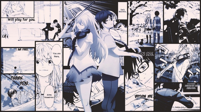 Miyazono Kaori and Arima Kousei from Shigatsu wa Kimi no Uso