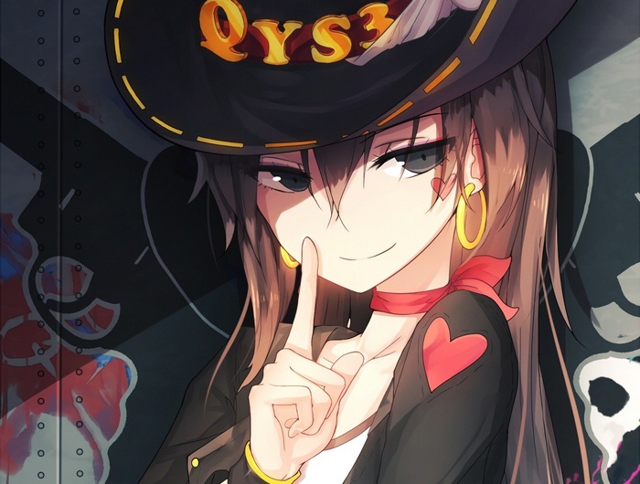 Tian Ling Qian Ye wearing a witch hat and choker