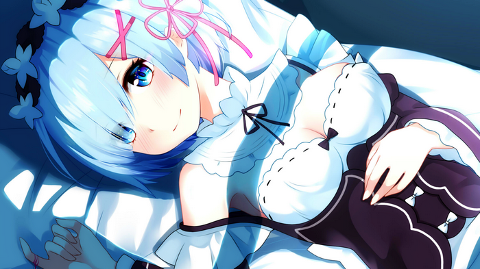 Rem from Re:Zero lying down