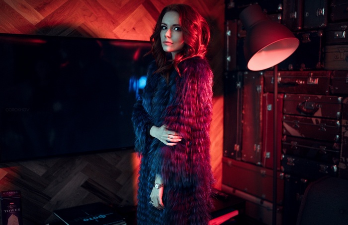 Woman in Fur Coat by Ivan Gorokhov