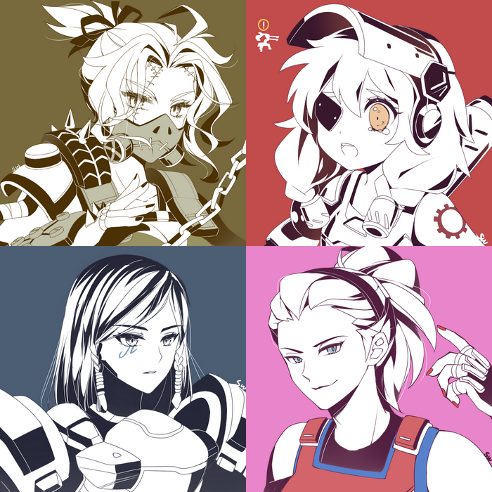 Overwatch characters collage
