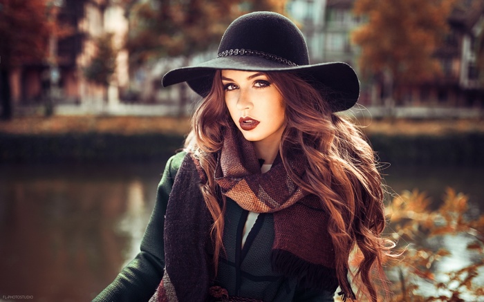 Woman in Hat and Scarf by Mélissa Zeller