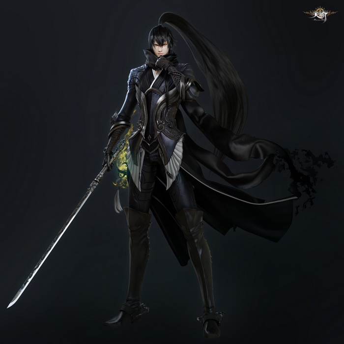 3D character with a long sword