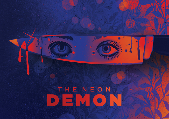 The Neon Demon movie poster with knife