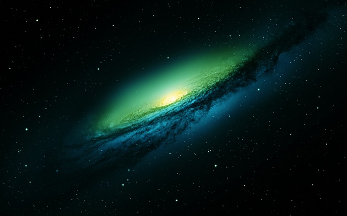 Galaxy NGC 3190 in deep space with stars