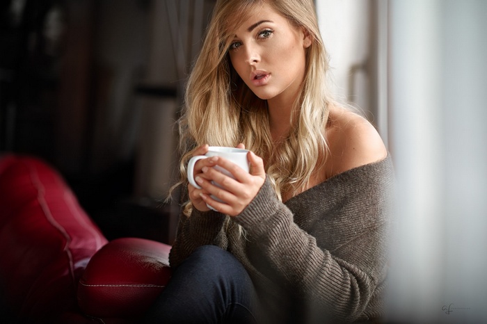 Alex Fetter portrait of a woman with a cup