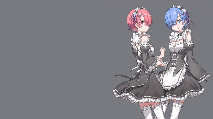 Ram and Rem from Re:Zero holding hands