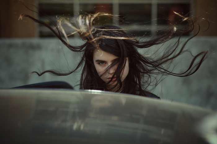 Raluca Vlad with windblown hair