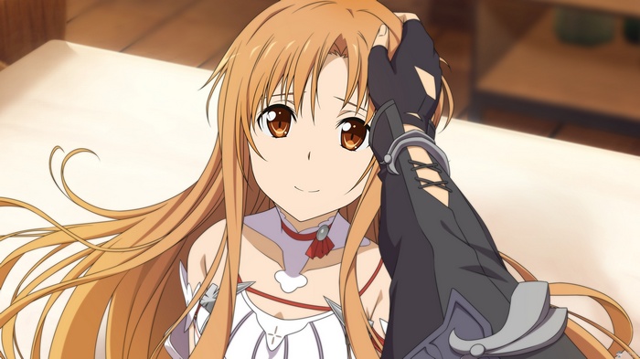 brown eyes, Yuuki Asuna, anime, long hair, anime girls, Sword Art Online
