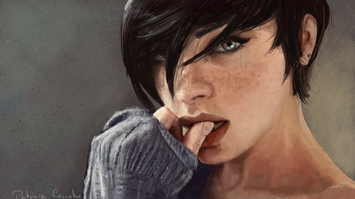 artwork, face, Laura Pol