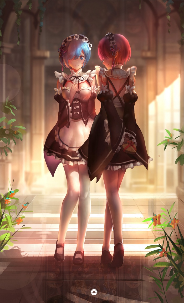 Rem and Ram from Re:Zero in Maid Outfits