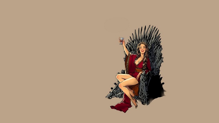 Cersei Lannister on the Iron Throne