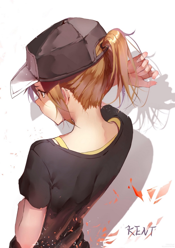 Misaka Mikoto from To Aru Kagaku no Railgun wearing a baseball cap