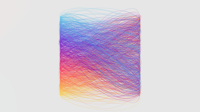 Colorful abstract lines on a white background