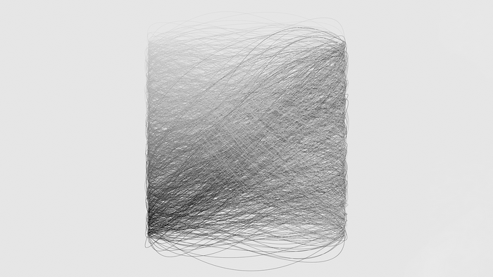 Monochrome abstract scribble art on white background