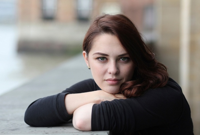 Imogen Dyer in a black top, portrait