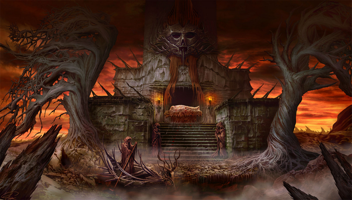 Tormentum - Dark Sorrow Altar with Grim Reaper figures