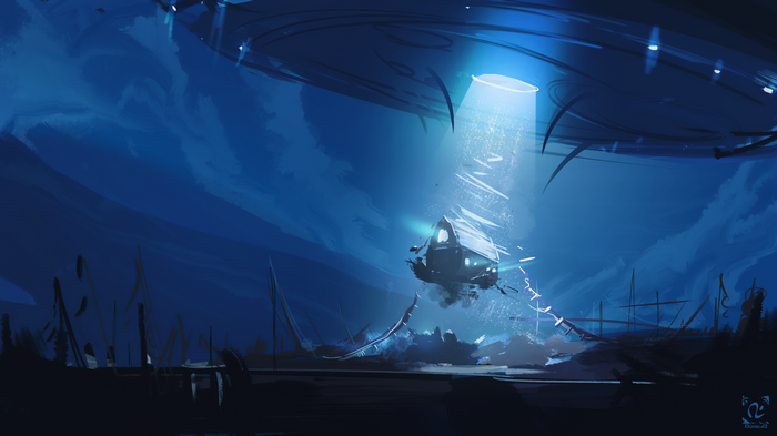 Alien abduction of a barn by a UFO