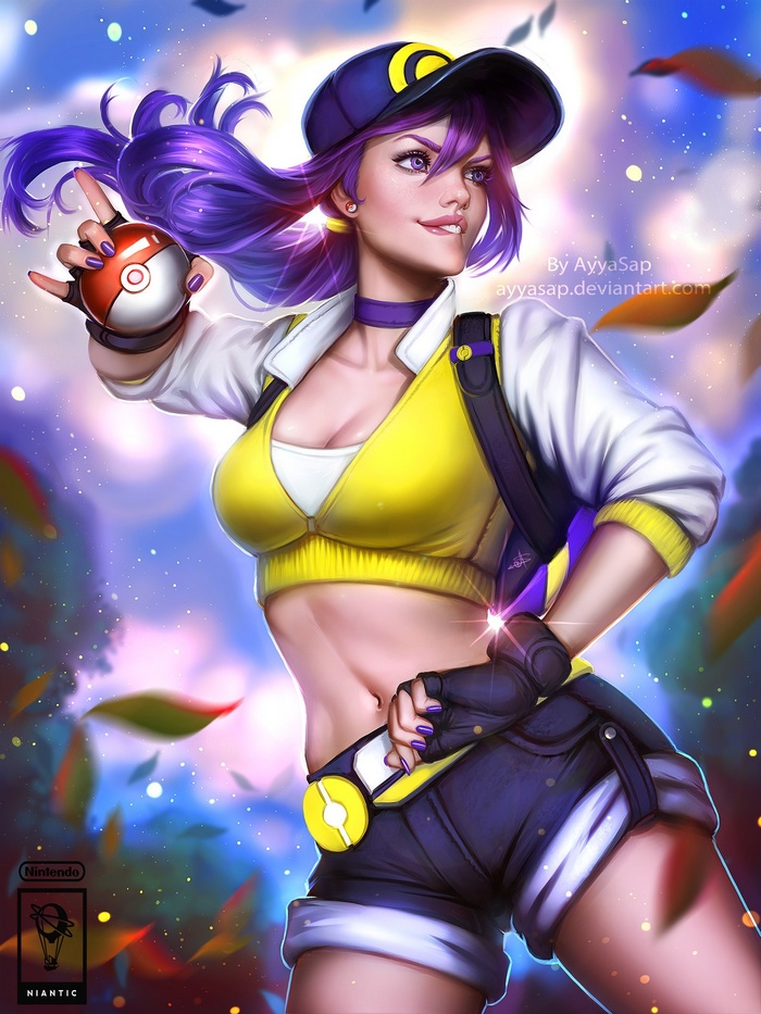 Pokemon Go Trainer with Poke Ball by Ayya Saparniyazova