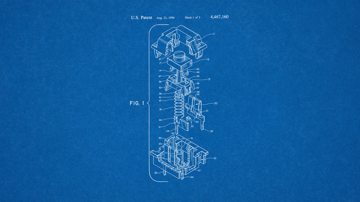U.S. Patent 4,467,160 Blueprint of a Mechanical Keyboard Switch
