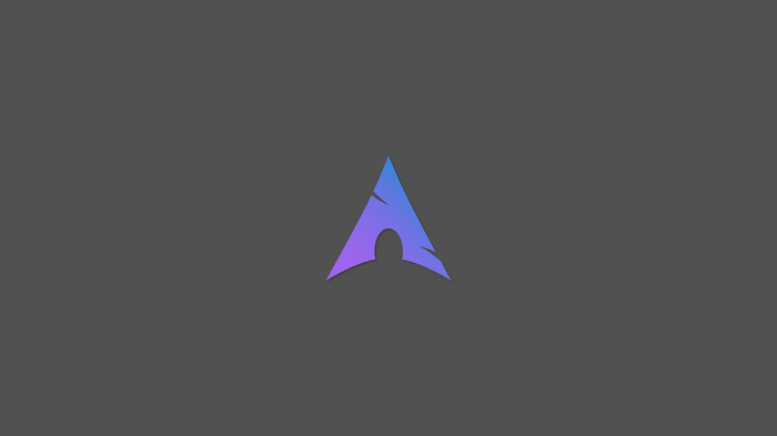 Arch Linux logo on a dark gray background