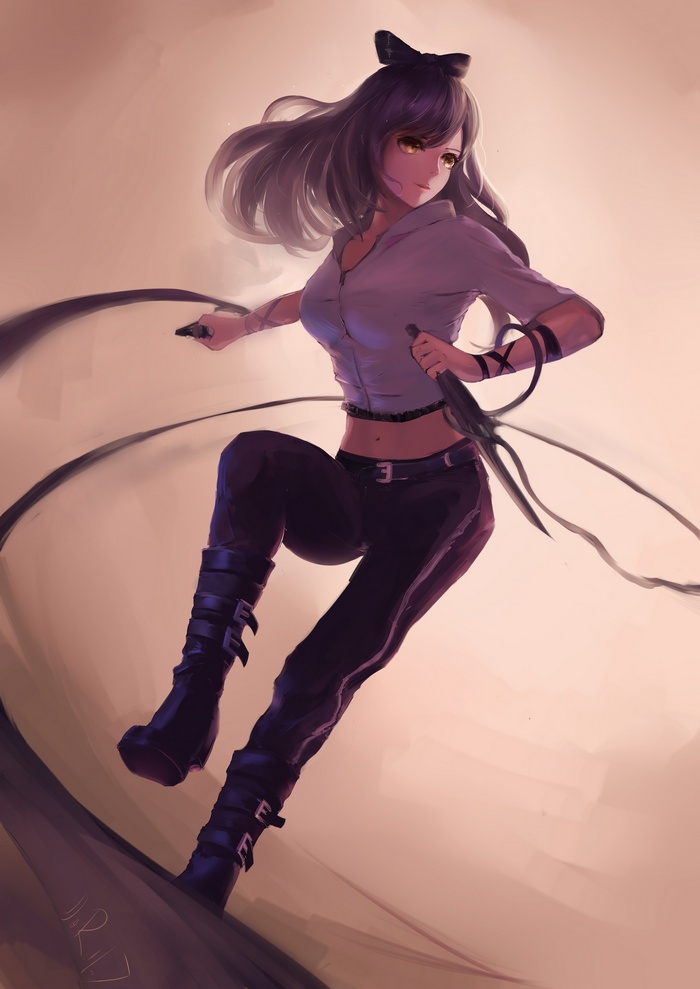 Blake Belladonna from RWBY with a whip