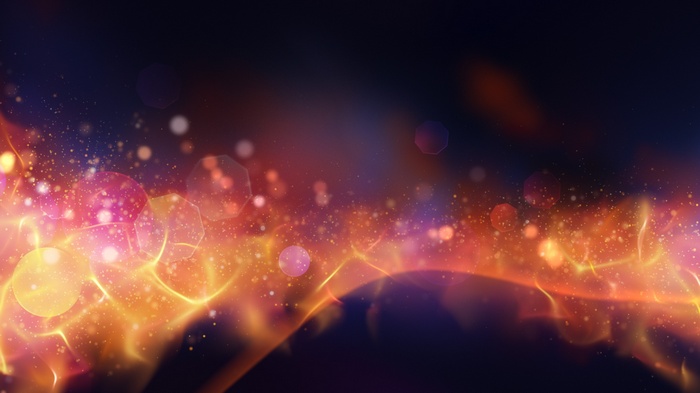 Abstract bokeh and light streaks