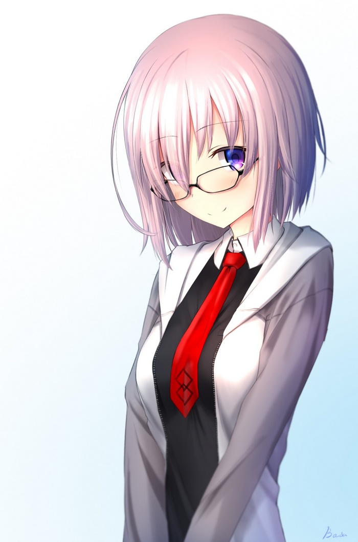 Mash Kyrielight from Fate/Grand Order with glasses
