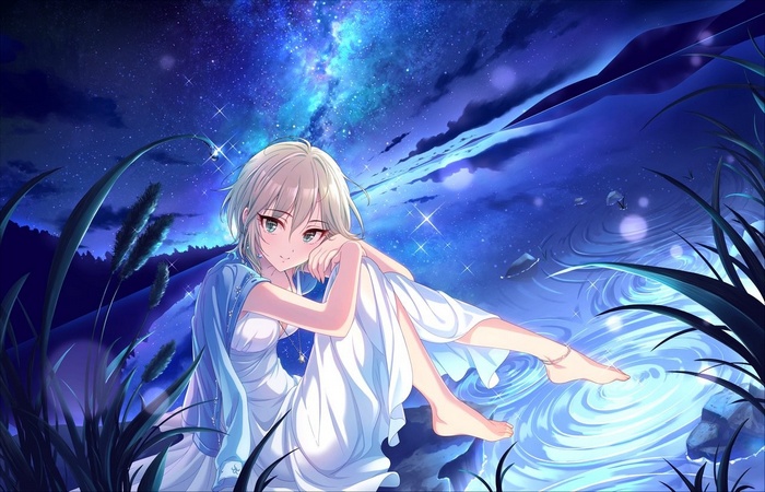 Anastasia from THE iDOLM@STER: Cinderella Girls by the water