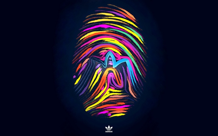 Adidas Fingerprint with Colorful Strokes