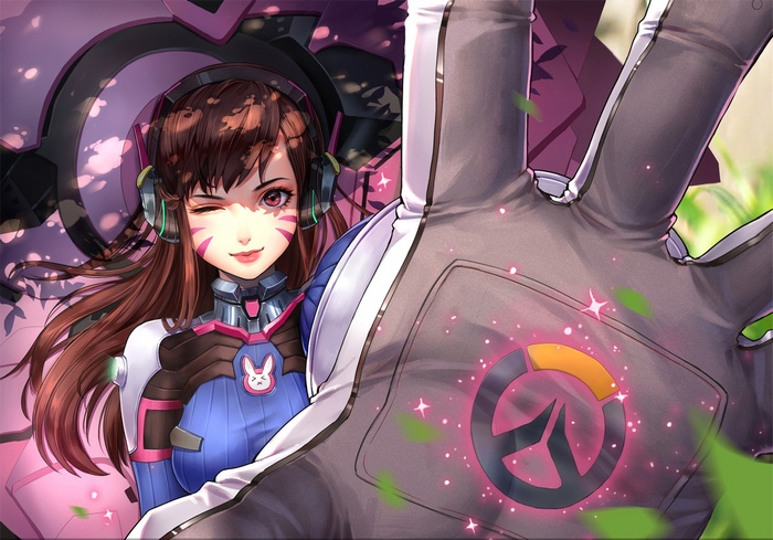 D.Va from Overwatch with large glove