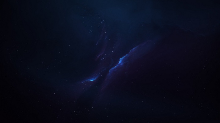 Deep space nebula with stars and cosmic clouds