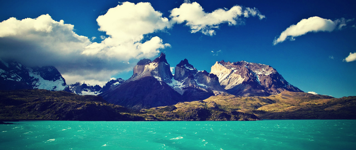 Torres del Paine National Park mountains and lake