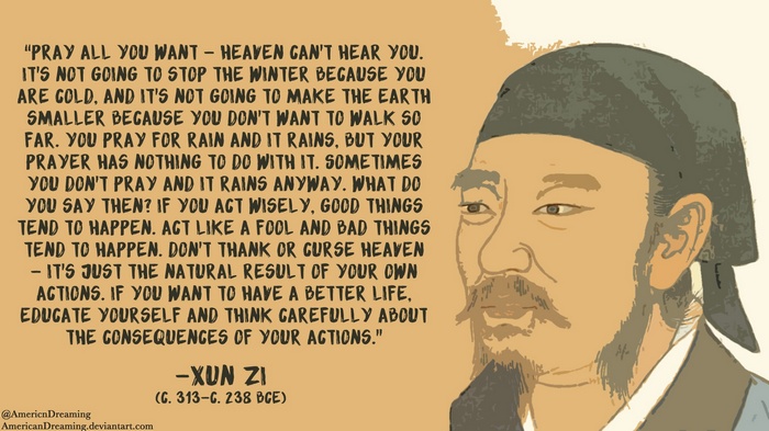 Xun Zi quote about actions and consequences