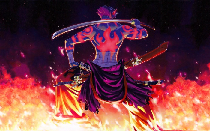 Kamina from Tengen Toppa Gurren Lagann with swords