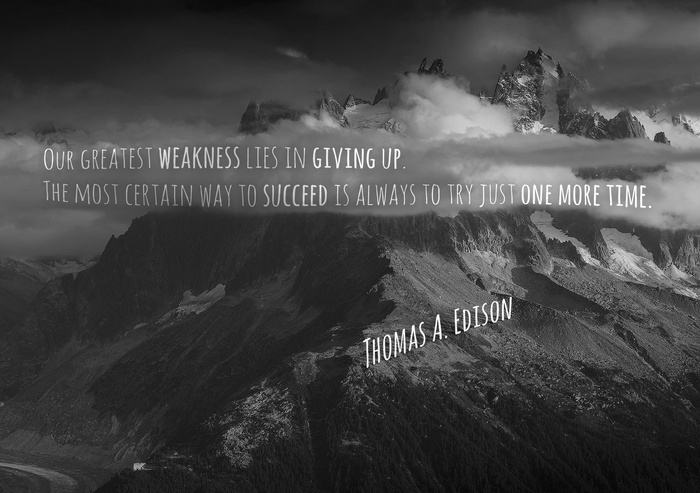 Thomas A. Edison Quote on Mountains