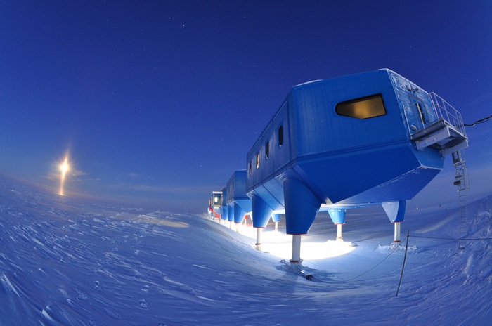 Concordia Research Station in Antarctica at night