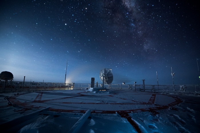 Concordia Research Station under the Milky Way