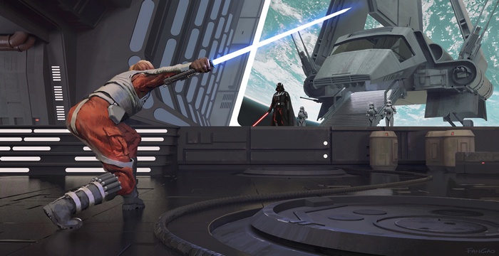 Star Wars: Luke Skywalker fights Darth Vader