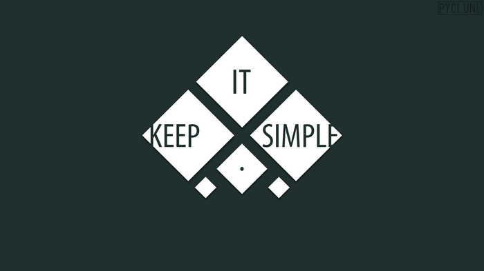 Keep It Simple quote with minimalist design