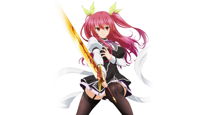 Stella Vermillion with a sword from Rakudai Kishi No Cavalry